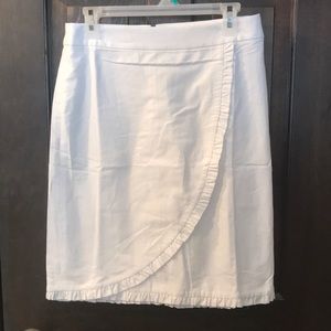 NWT JCrew Oxford Ruffle Pencil Skirt